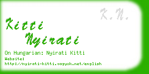 kitti nyirati business card